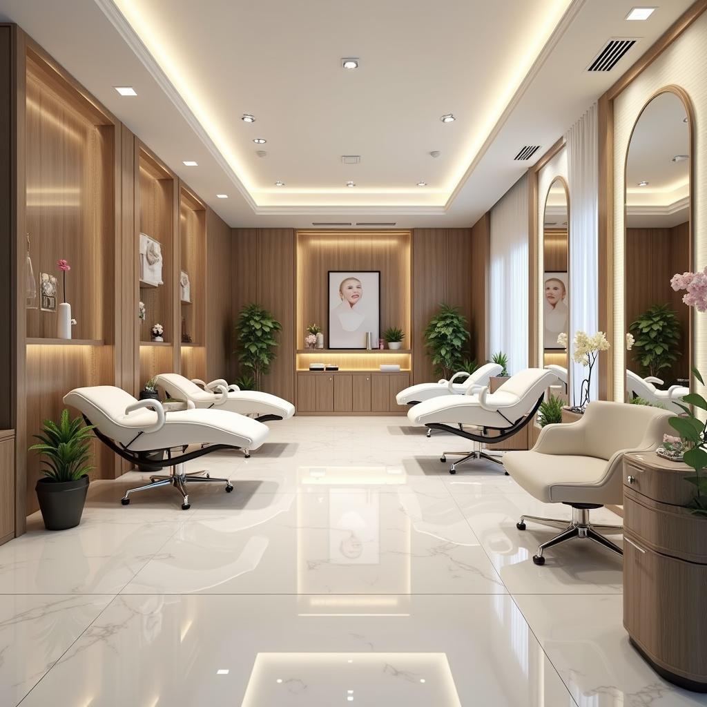 Không gian hiện đại, sạch sẽ, thoáng đãng của Thẩm mỹ viện Kiều Linh tại Pleiku mang lại cảm giác thư giãn.