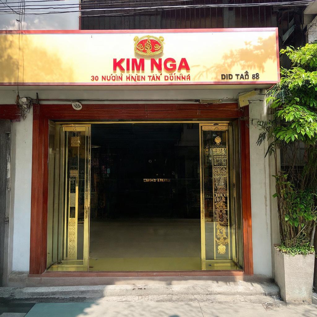 Hình ảnh mặt tiền Tiệm Vàng Kim Nga 30 Nguyễn Thị Tần Quận 8, dễ nhận biết khi tìm đường.