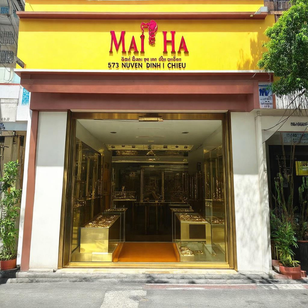 Bên ngoài Tiệm vàng Mai Hà tại 573 Nguyễn Đình Chiểu, Quận 3