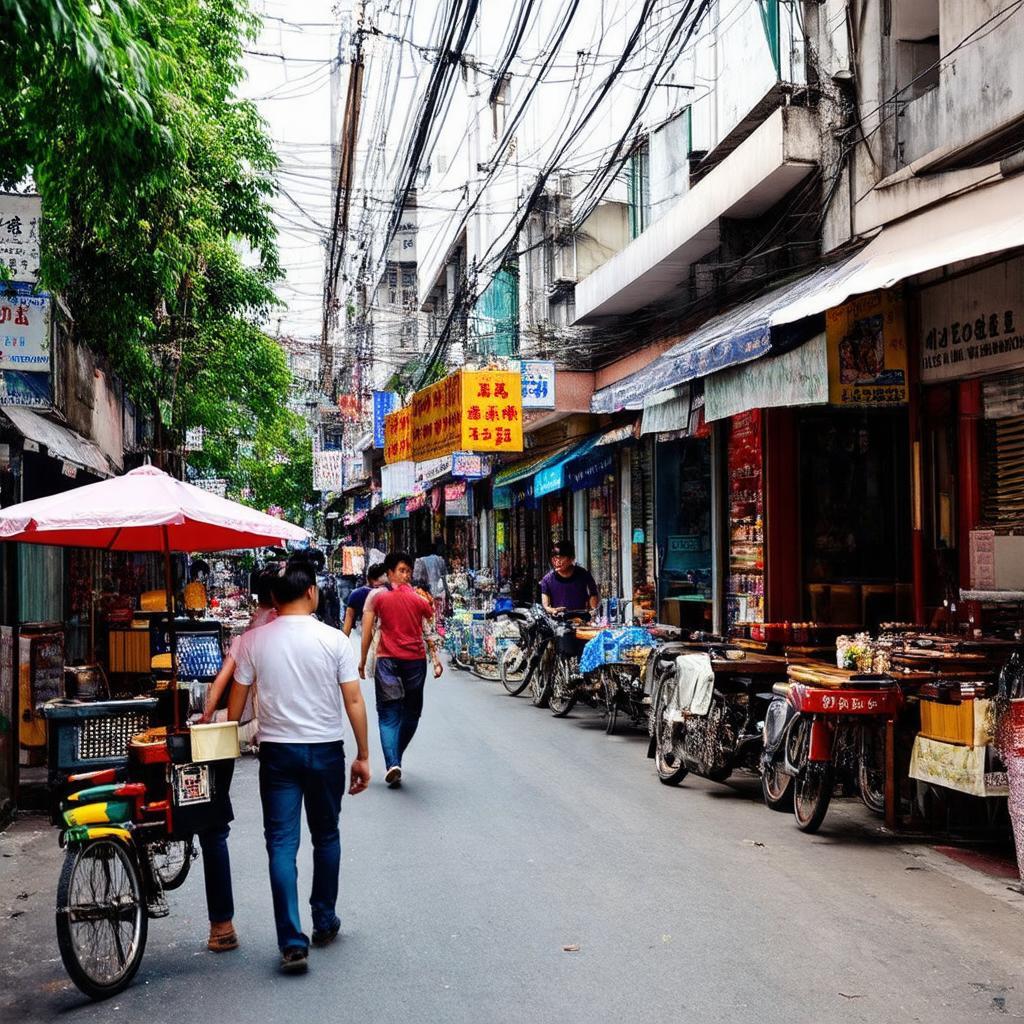 Các tiện ích như cửa hàng, quán cà phê trên đường Phan Bá Vành, Nam Từ Liêm