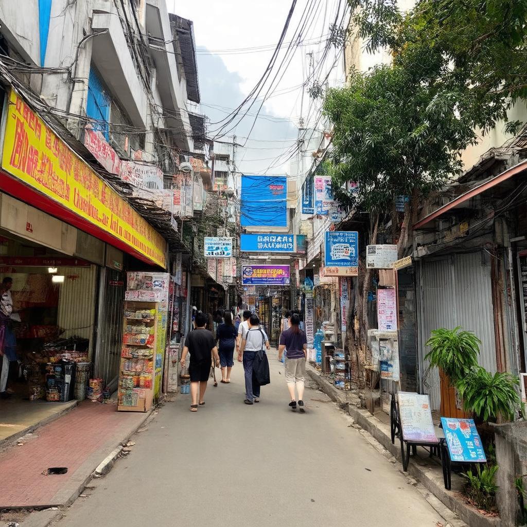Các tiện ích đa dạng như cửa hàng, quán ăn, văn phòng trong Ngõ 40 Xuân La, Tây Hồ