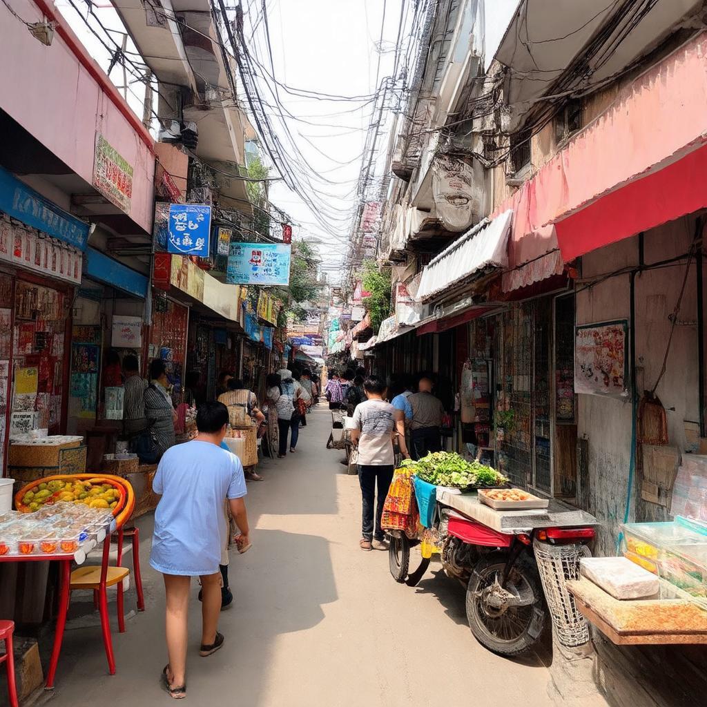 Quán ăn và cửa hàng nhỏ trong Ngõ 178 Giải Phóng phục vụ cư dân