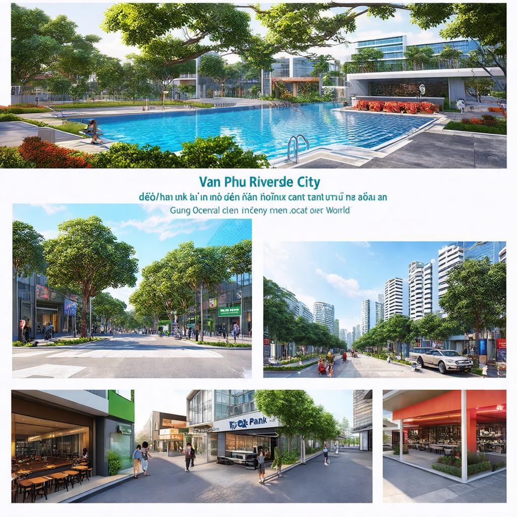 Hình ảnh minh họa các tiện ích nội khu đa dạng tại Khu đô thị Vạn Phúc City Thủ Đức.