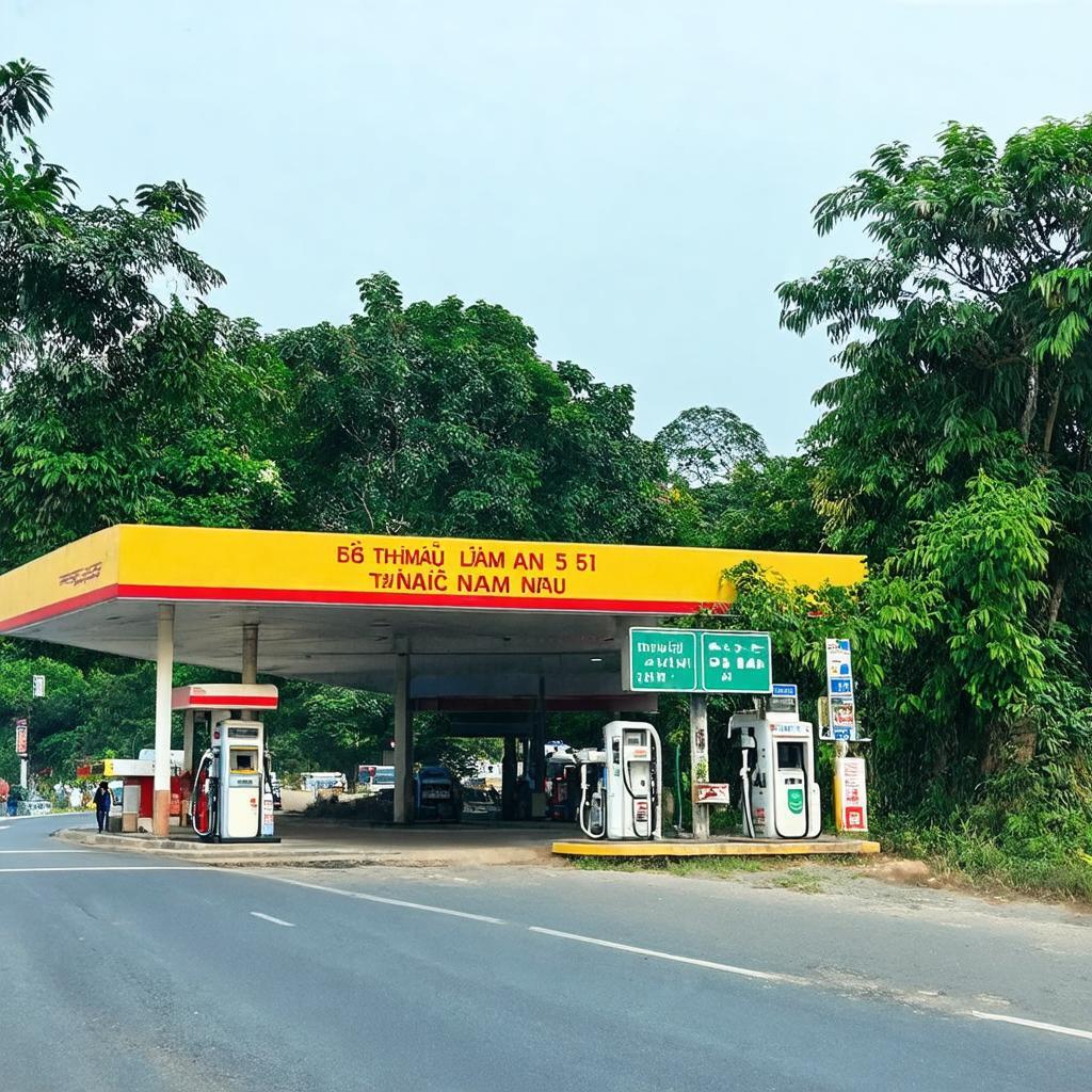 Cac dich vu tien ich co ban nhu cay xang, quan an gan khu vuc nga tu Loc An, Long Thanh