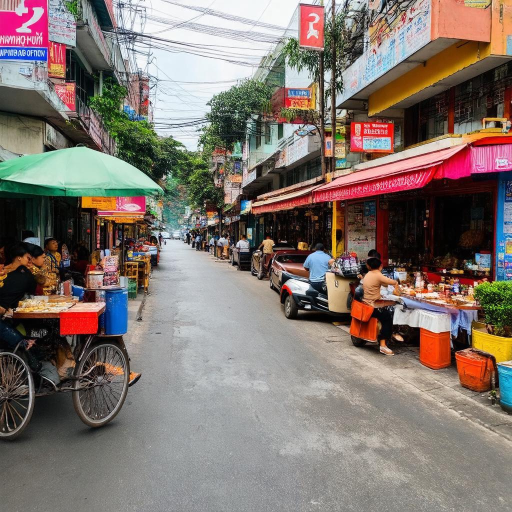 Các tiện ích như quán ăn cửa hàng ngân hàng quanh Ngã tư Chiêu Liêu
