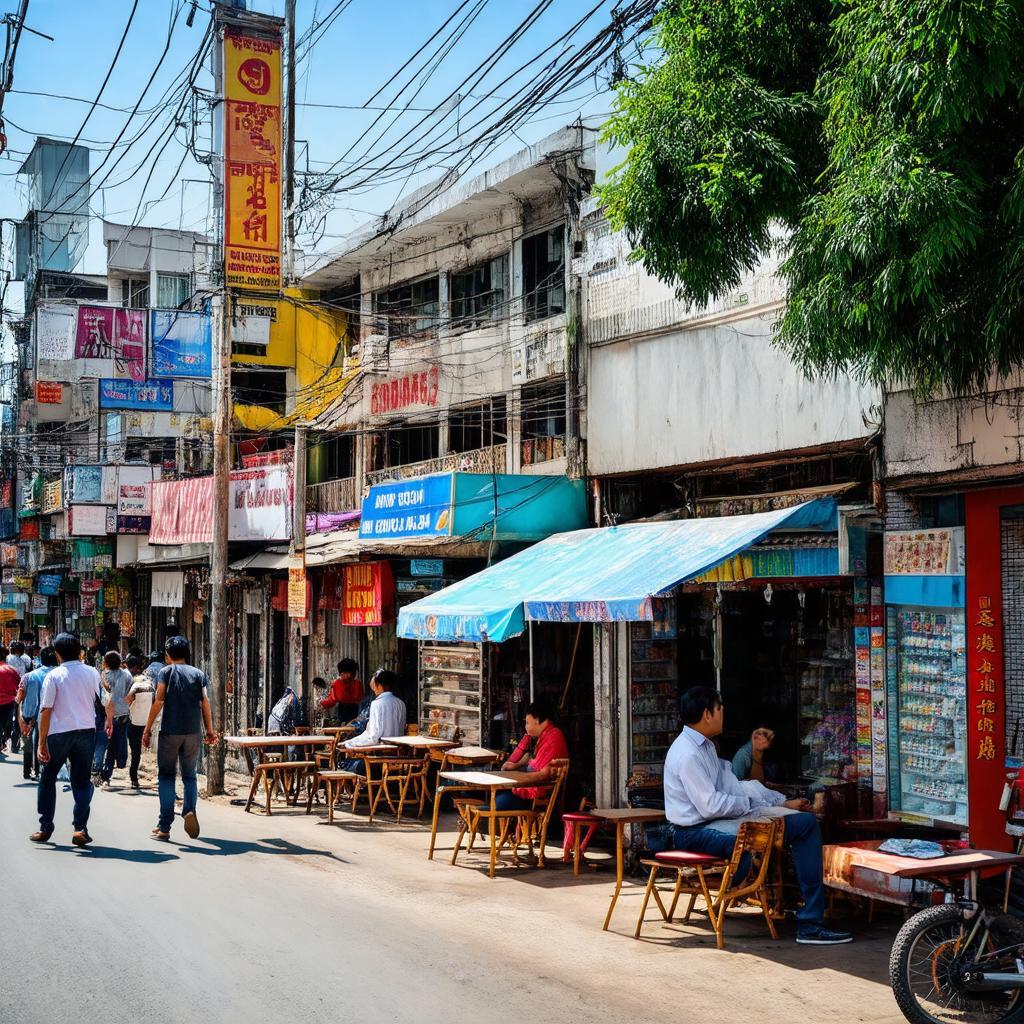 Các tiện ích đa dạng như quán ăn, cà phê, cửa hàng tiện lợi gần Estron Việt Nam, Đường 19/5A Tân Bình.