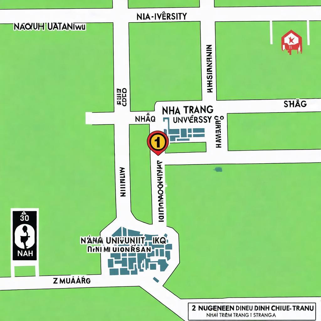 Bản đồ hướng dẫn tìm đường đến Đại học Nha Trang số 2 Nguyễn Đình Chiểu