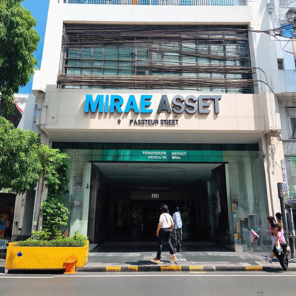 Tòa nhà Công ty Chứng khoán Mirae Asset tại 91 Pasteur, Quận 1 sầm uất.