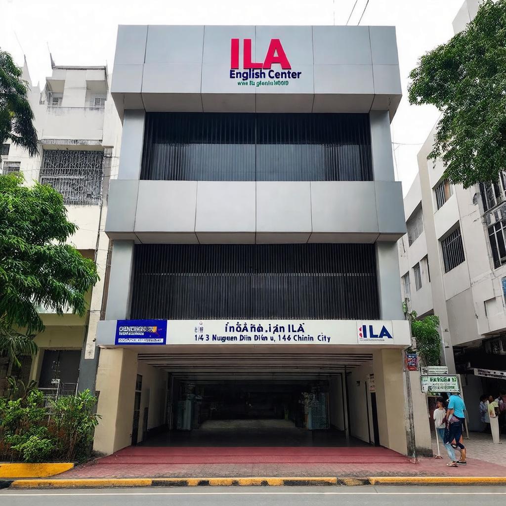 Mặt tiền tòa nhà Trung tâm Anh ngữ ILA tại 146 Nguyễn Đình Chiểu, Quận 3.