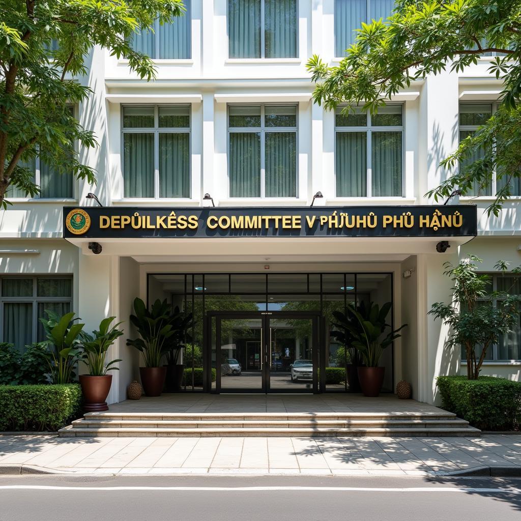 Hinh anh ben ngoai toa nha UBND Phuong Phu Huu dia chi 893 Nguyen Duy Trinh