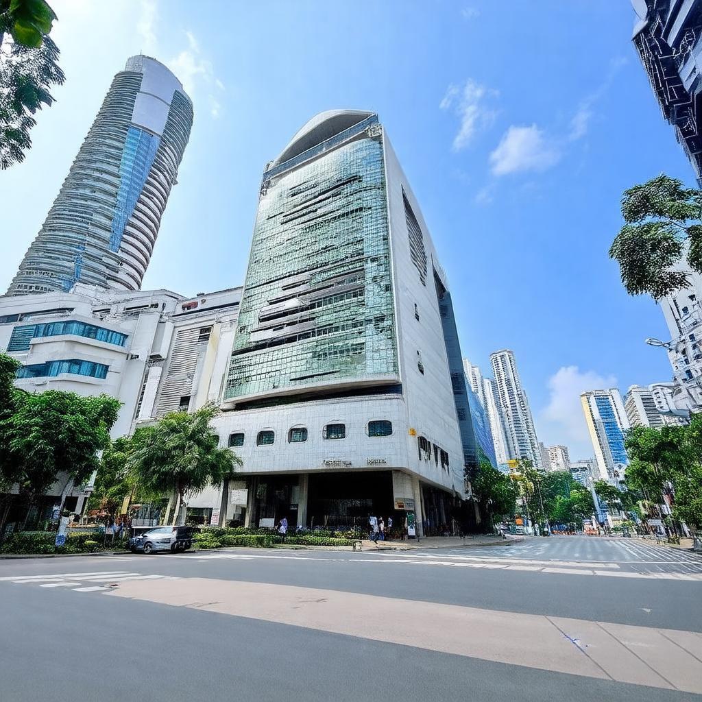 Hình ảnh tòa nhà Vietcombank Tower tại 5 Công Trường Mê Linh, TP Hồ Chí Minh.