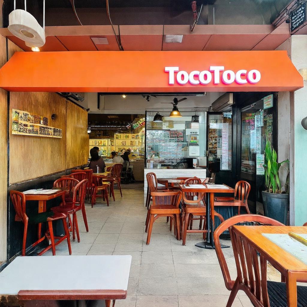 Bàn ghế và không gian bên trong Tiệm trà TocoToco Nguyễn Trãi Quận 5