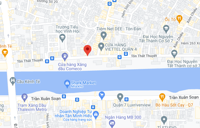 Khung cảnh đường Tôn Thất Thuyết Phường 1 Quận 4 với các hoạt động thường ngày