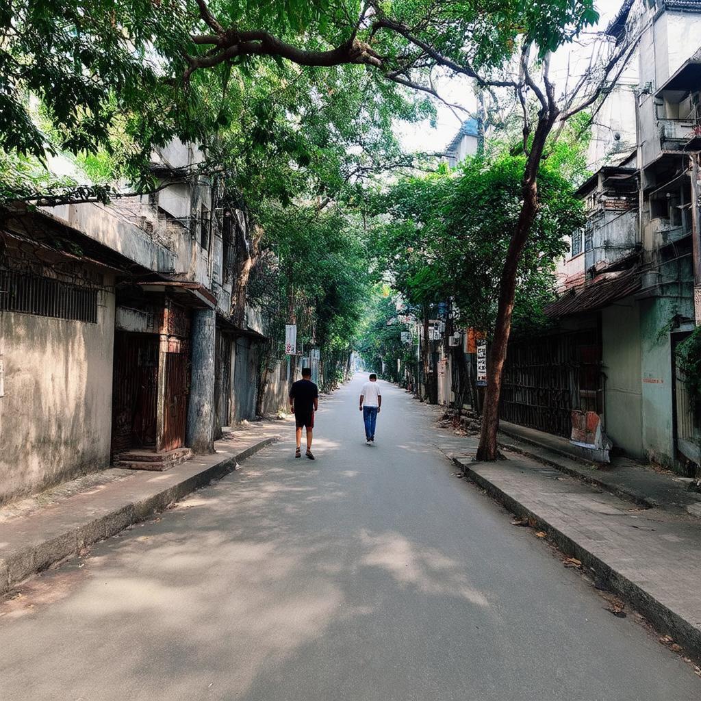 Trải nghiệm đi bộ chậm rãi trên phố An Trạch, cảm nhận sự yên bình và nét xưa cũ.