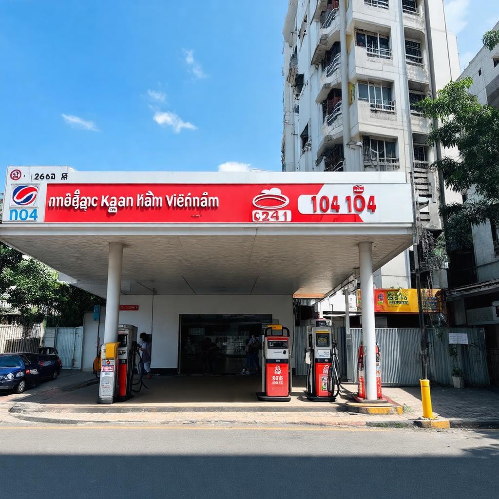 Vị trí đắc địa của Trạm xăng Ngọc Khánh 104 trên tuyến phố Ngọc Khánh, Ba Đình, Hà Nội