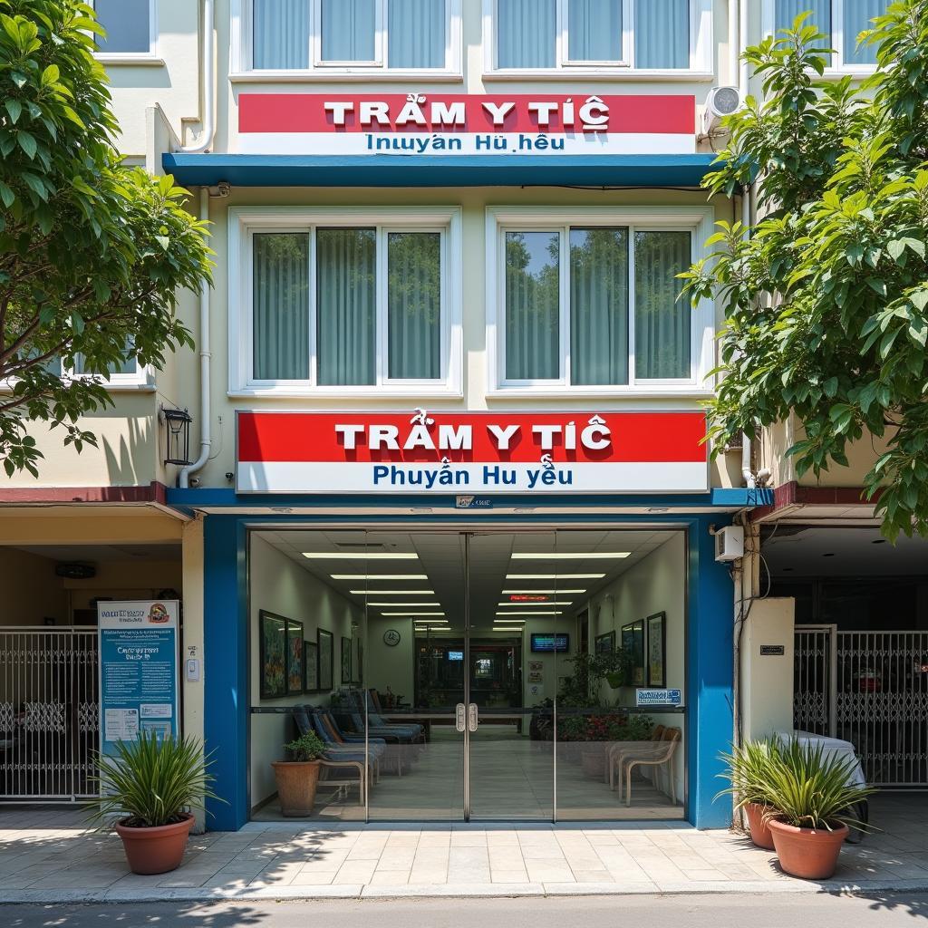 Hình ảnh mặt tiền Trạm Y tế Phường Tây Thạnh 14 Nguyễn Hữu Tiến Tân Phú Sài Gòn