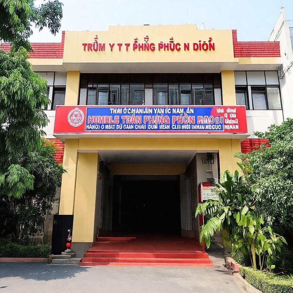 Hình ảnh bên ngoài Trạm y tế phường Phúc Diễn tại quận Bắc Từ Liêm, Hà Nội, cơ sở y tế công lập