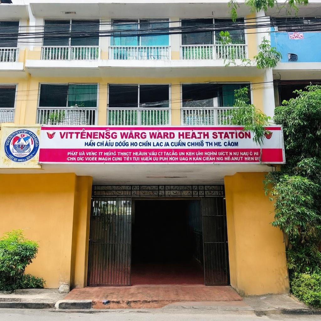 Hình ảnh Trạm Y Tế Phường 10 Quận 6 từ bên ngoài tại địa chỉ 20 Lý Chiêu Hoàng dễ dàng nhận biết