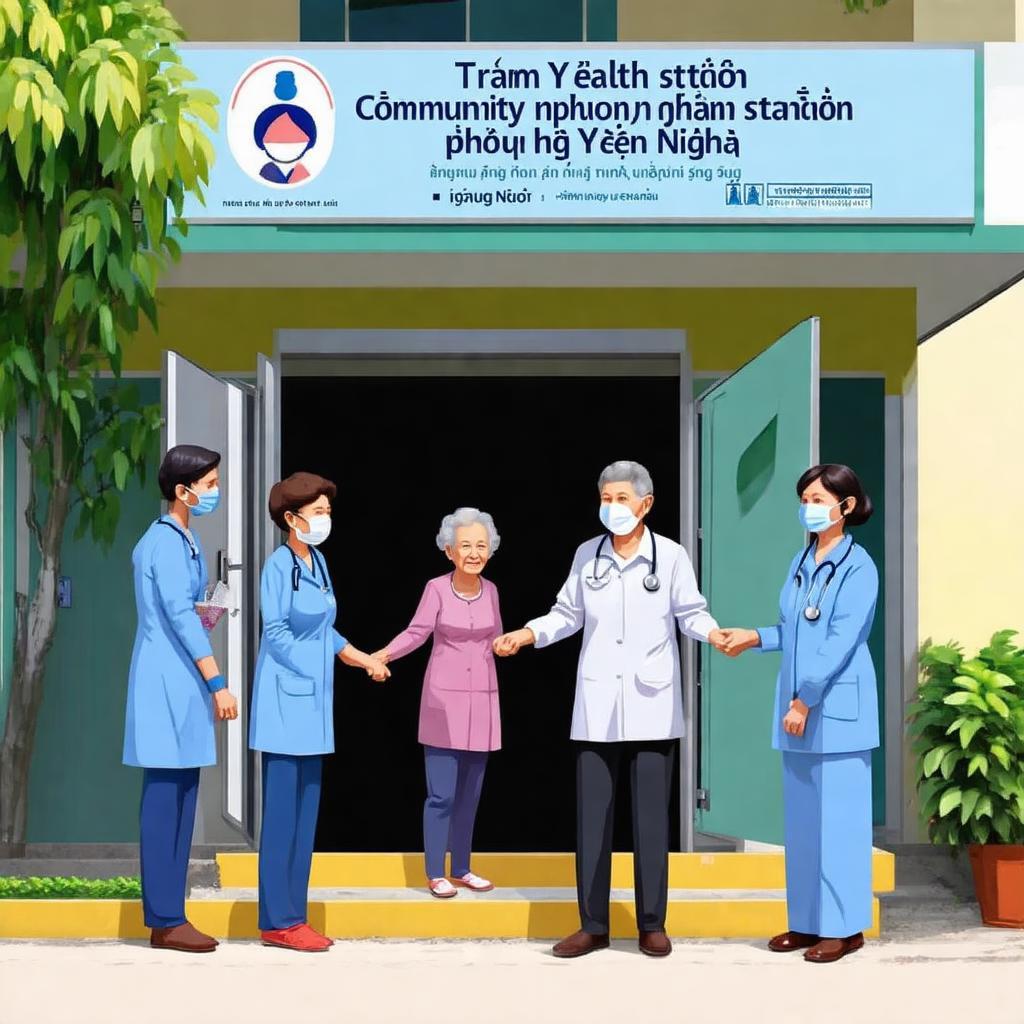 Người dân hài lòng khi nhận dịch vụ tại Trạm Y Tế Phường Yên Nghĩa Hà Đông.