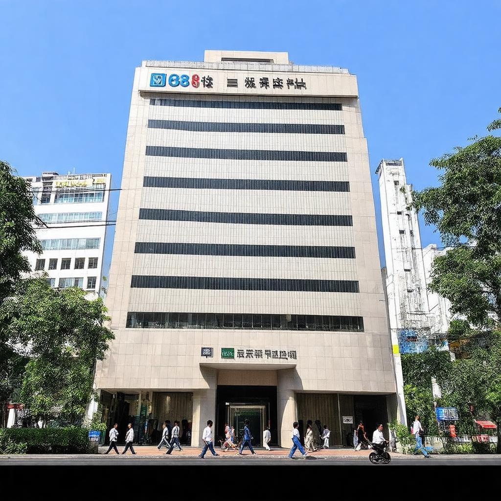 Hình ảnh tòa nhà Trụ Sở Chính VietinBank tại 108 Trần Hưng Đạo, Hoàn Kiếm, Hà Nội, biểu tượng của ngân hàng lớn