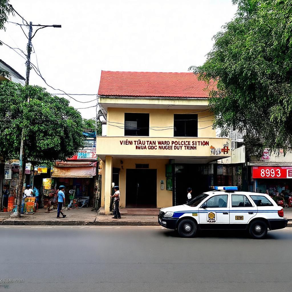 Hình ảnh minh họa trụ sở Công an phường Phú Hữu trên đường Nguyễn Duy Trinh