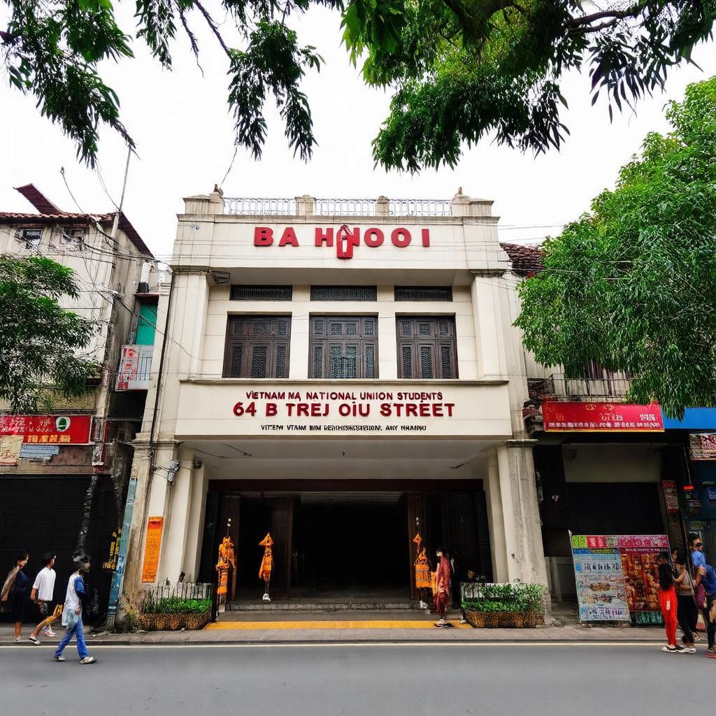 Tòa nhà trụ sở Trung Ương Hội Sinh viên Việt Nam tại số 64 Bà Triệu, Hà Nội.