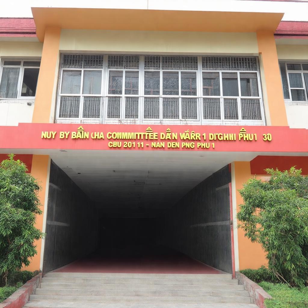 Toàn cảnh trụ sở UBND Phường 1 Quận 3 tại Hẻm 611/20 Điện Biên Phủ