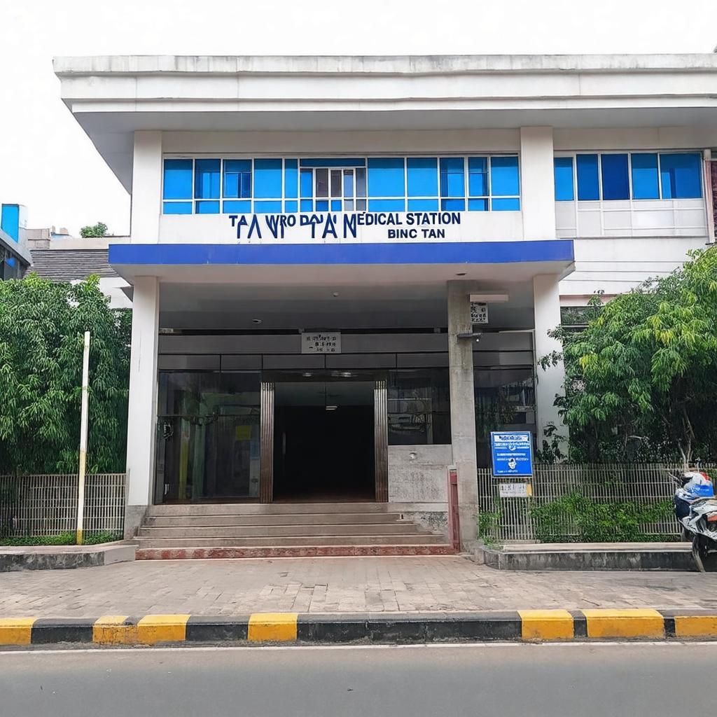 Hình ảnh trực quan về vị trí và mặt tiền của Trạm Y Tế Phường Tân Tạo, Bình Tân.