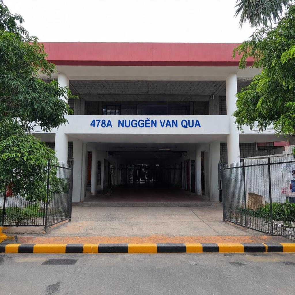 Ngoại cảnh và lối vào TT Thể Dục Thể Thao Q. 12 tại 47/8A Nguyễn Văn Quá