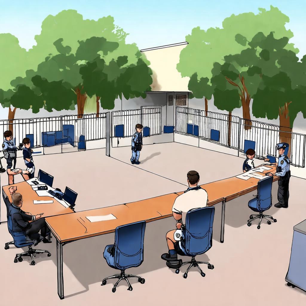Minh họa cơ sở vật chất như giảng đường hoặc khu vực rèn luyện thể chất tại Trường CĐ Cảnh Sát Nhân Dân 1