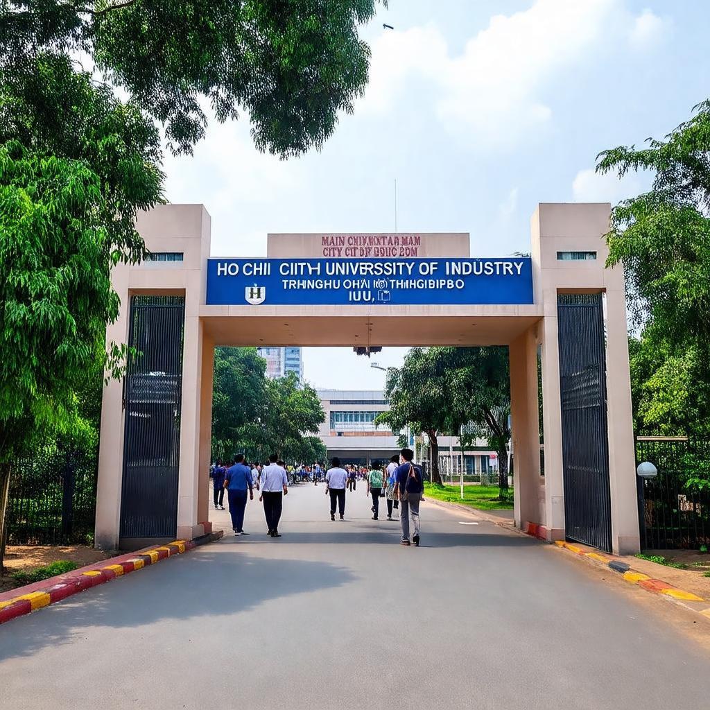Mặt tiền trường Đại học Công nghiệp TP.HCM (IUH) tại 12 Nguyễn Văn Bảo, Gò Vấp