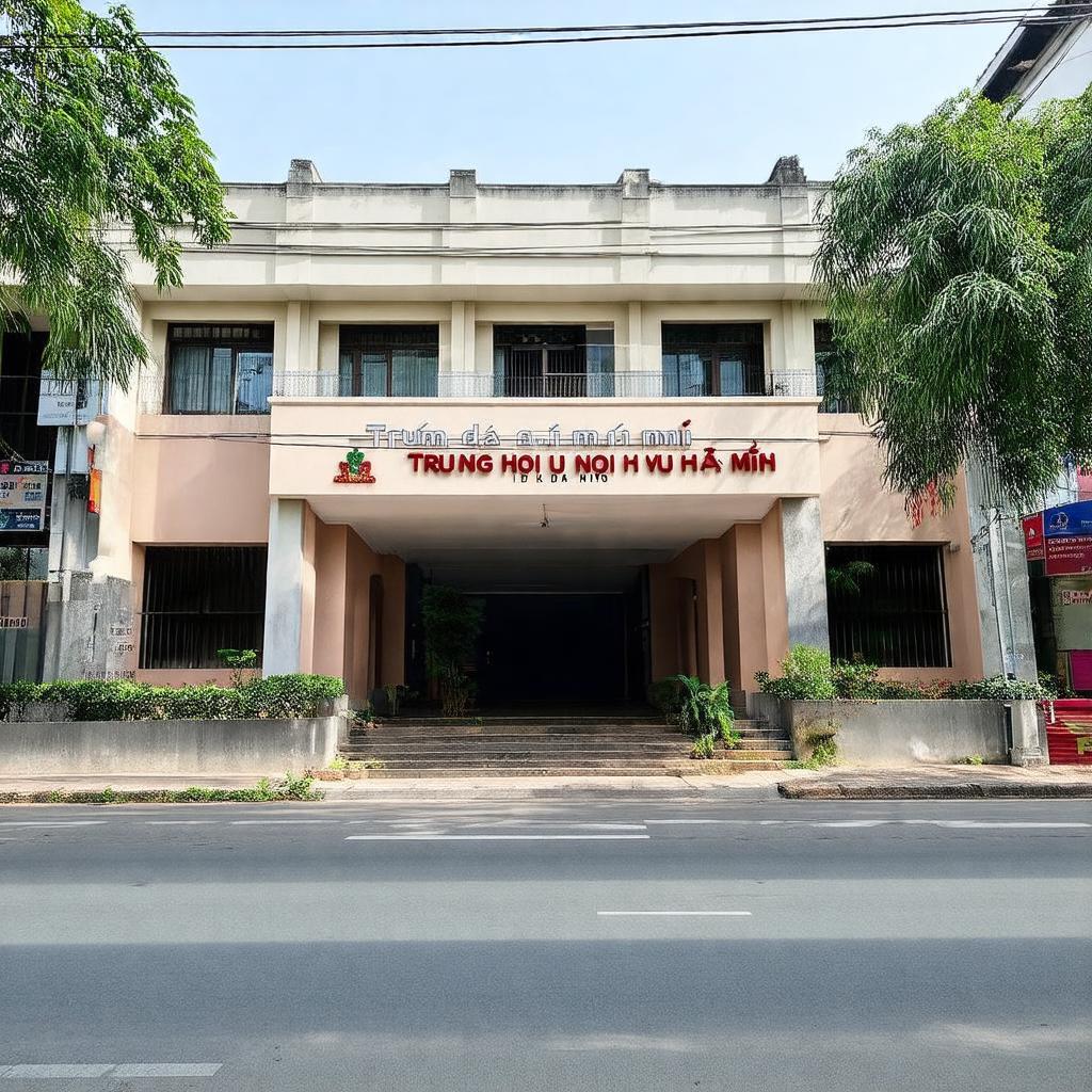 Hình ảnh mặt tiền Trường Đại học Nội vụ Hà Nội cơ sở TP.HCM tại số 181 Lê Đức Thọ, Quận Gò Vấp.