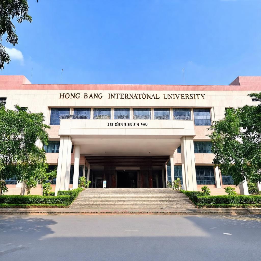 Toa nha chinh cua truong Dai hoc Quoc te Hong Bang co so 215 Dien Bien Phu Binh Thanh