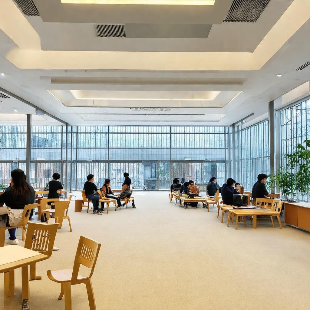 Khu vực tiện ích và không gian mở tại Trường Đại học Văn Lang cơ sở 3