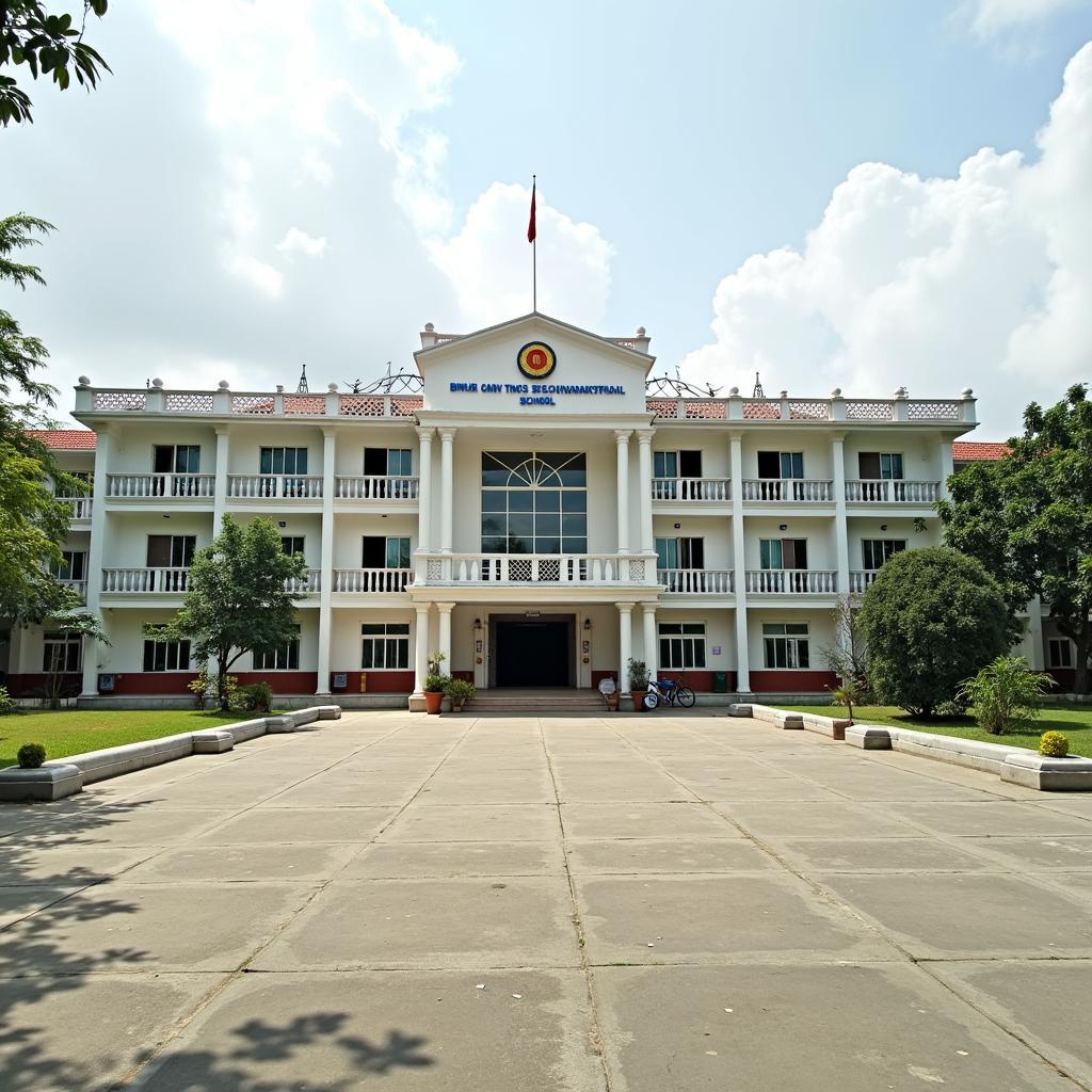 Hình ảnh toàn cảnh hoặc một góc của Trường THCS Bình Cang, Thủ Thừa, Long An.