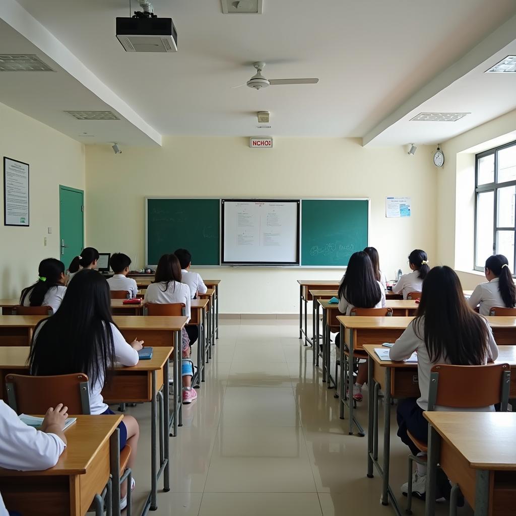 Hình ảnh minh họa phòng học được trang bị đầy đủ tại Trường THCS Nguyễn Văn Bứa Hóc Môn