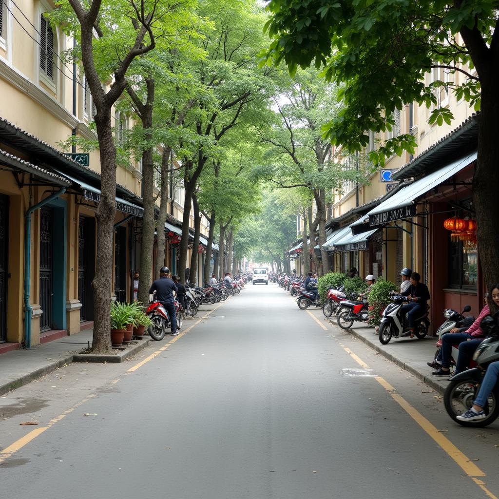 Hình ảnh khu vực lân cận Trường THPT Giồng Ông Tố trên đường Nguyễn Thị Định TP Thủ Đức