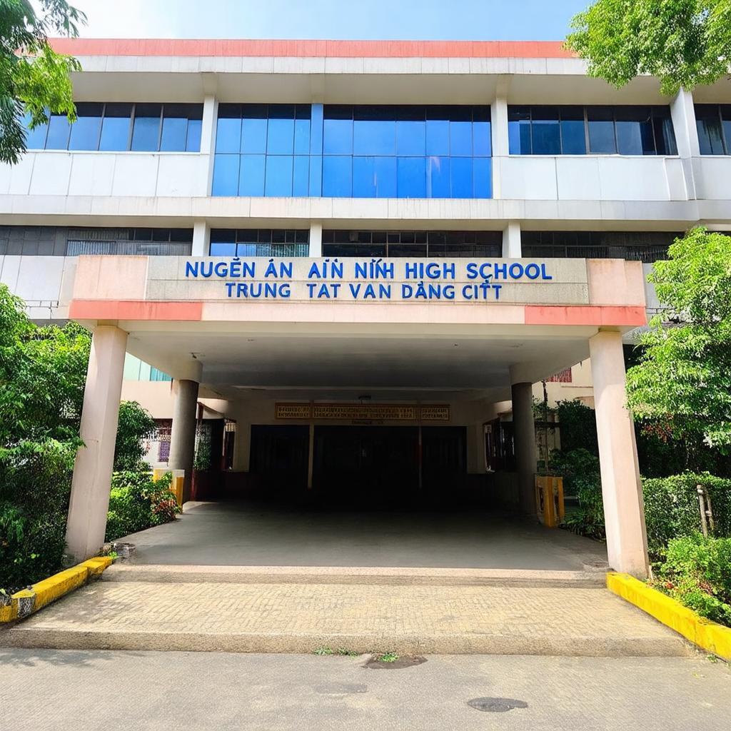 Hinh anh ngoi truong THPT Nguyen An Ninh Quan 10 tai dia chi Tran Van Dang.