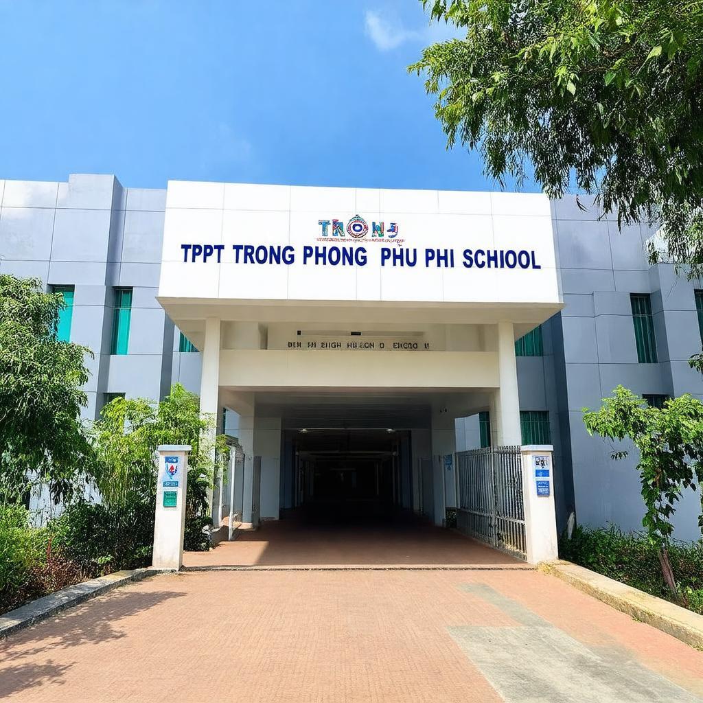 Hình ảnh Trường THPT Phong Phú trên Đường D3 tại xã Phong Phú, huyện Bình Chánh