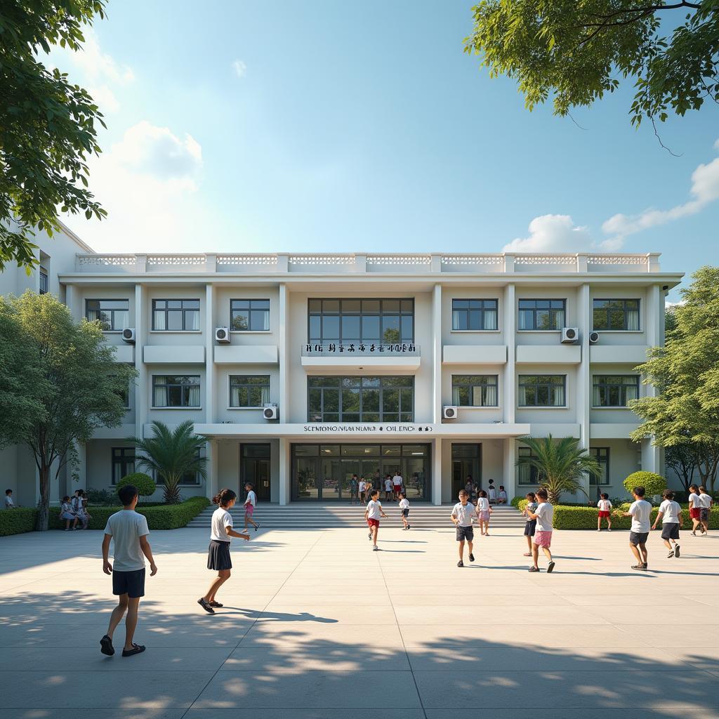 Hình ảnh Trường Tiểu học Cao Xanh, Hạ Long với cơ sở vật chất khang trang