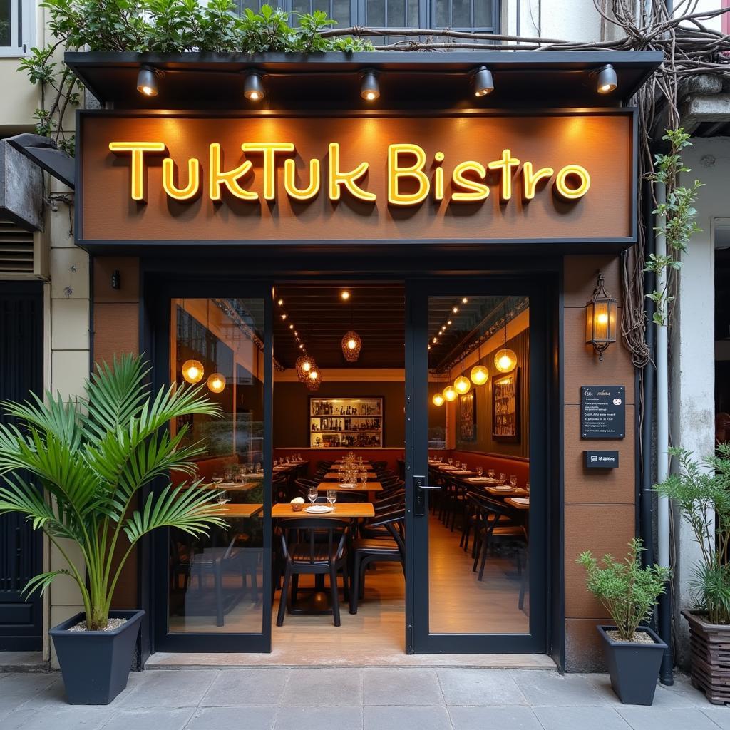 Hình ảnh bên ngoài nhà hàng TukTuk Thai Bistro số 38 Lý Tự Trọng Quận 1 TP HCM.