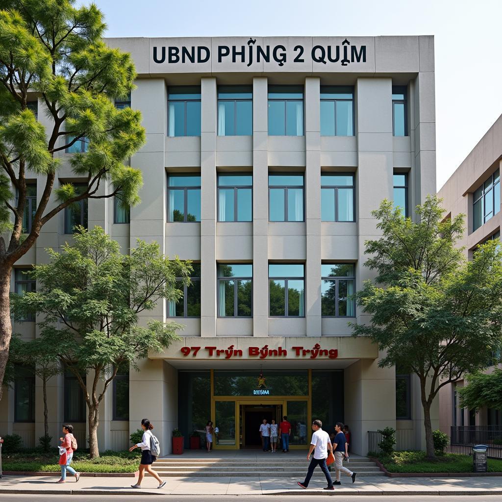 Hình ảnh tòa nhà UBND Phường 2 Quận 5 tại 97 Trần Bình Trọng cung cấp dịch vụ công