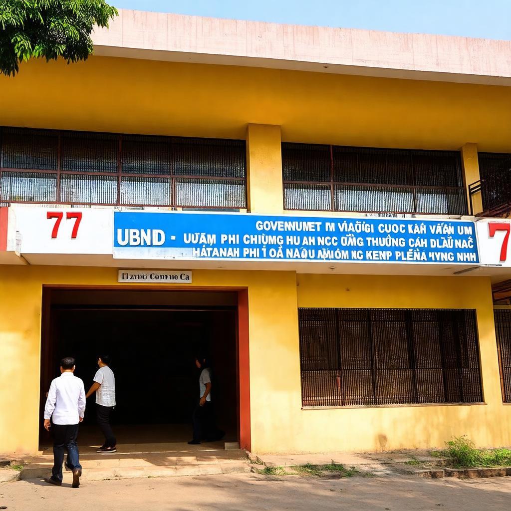 Hình ảnh trụ sở UBND Phường Hội Phú tại địa chỉ 77 Lương Định Của, Pleiku, Gia Lai