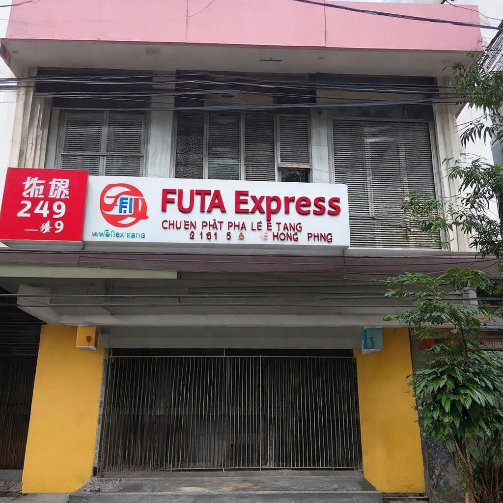 Bảng hiệu địa chỉ Chuyển phát Phương Trang FUTA 249 Lê Hồng Phong rõ nét