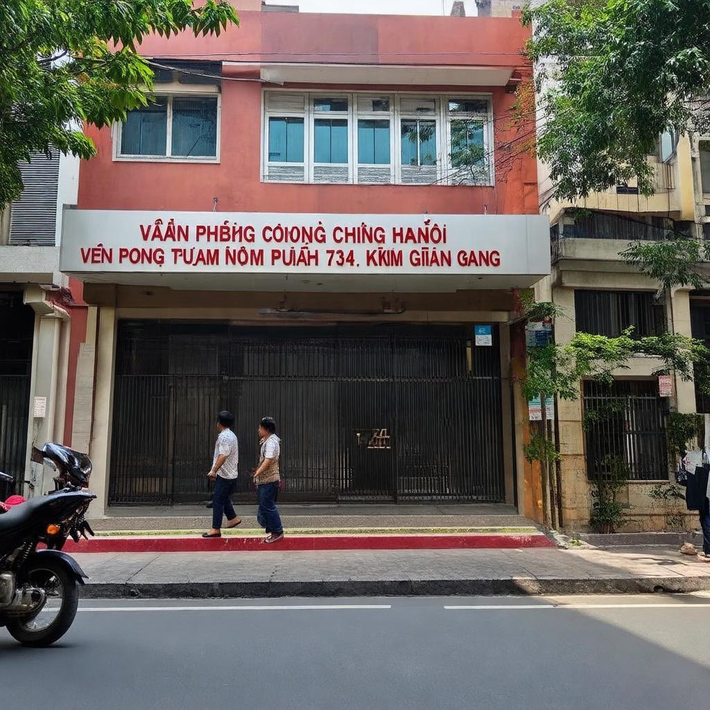 Hình ảnh bên ngoài hoặc biển hiệu Văn phòng công chứng Vĩnh Xuân tại số 734 Kim Giang, Thanh Trì