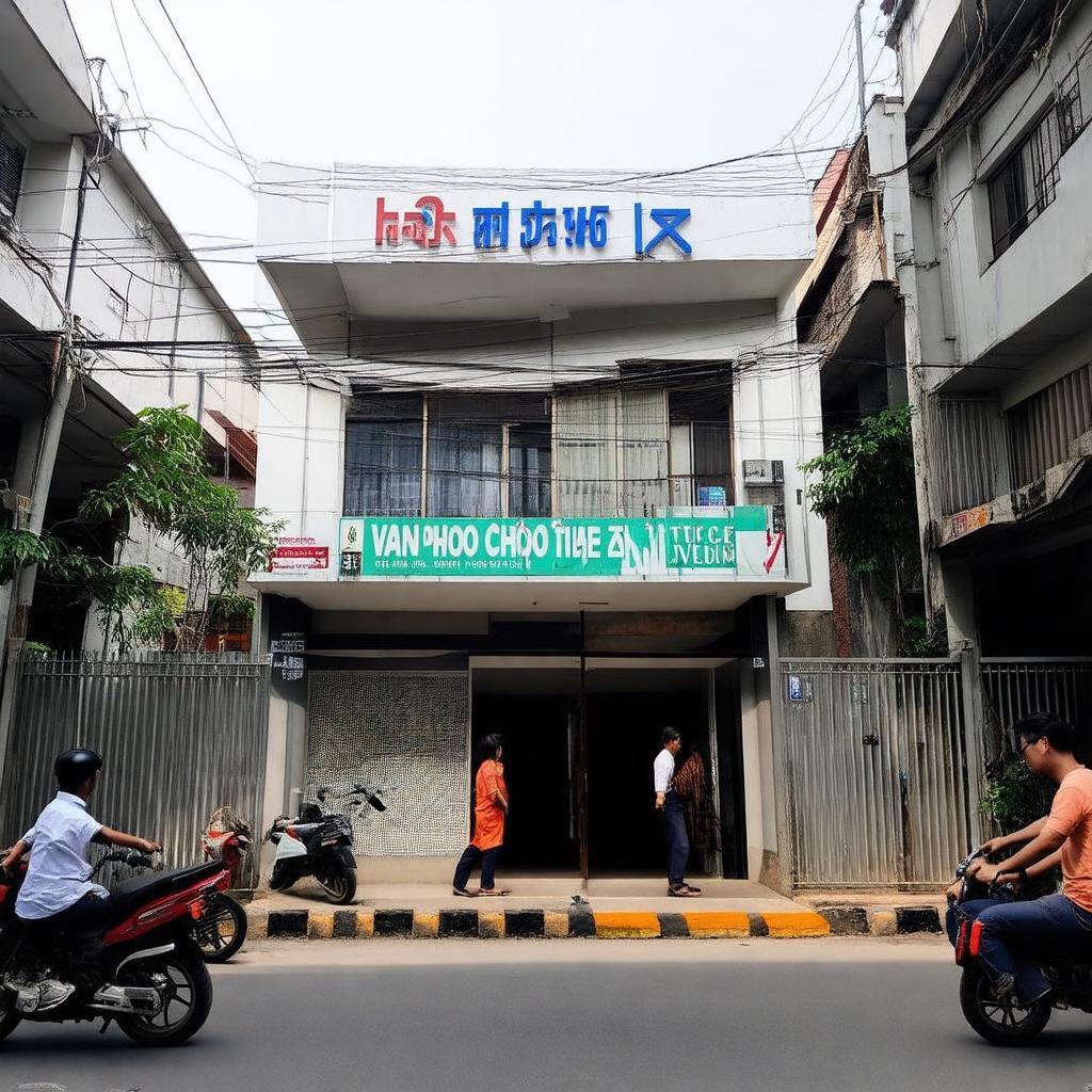 Mặt tiền một tòa nhà văn phòng hoặc công ty trong Ngõ 171 Nguyễn Ngọc Vũ, Cầu Giấy.