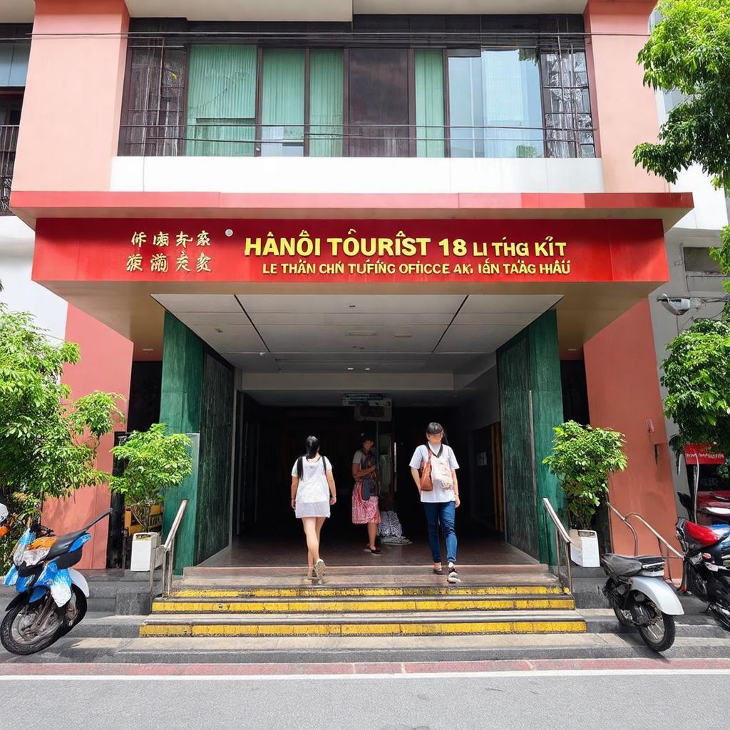 Hình ảnh minh họa bên ngoài văn phòng Hanoi Tourist tại địa chỉ 18 Lý Thường Kiệt