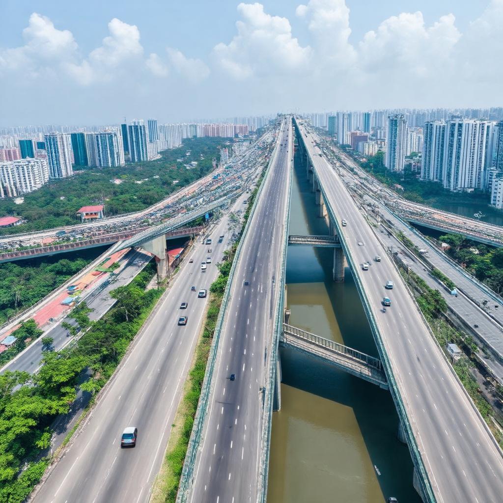 Vị trí chiến lược của Cầu La Khê trên trục Tố Hữu, kết nối La Khê với trung tâm Hà Đông.