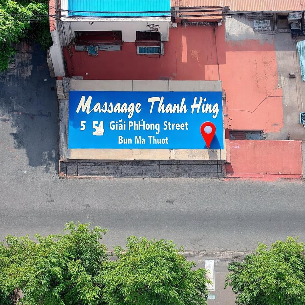 Vị trí 54 Giải Phóng, Buôn Ma Thuột, địa chỉ dễ tìm của Massage Thanh Hằng