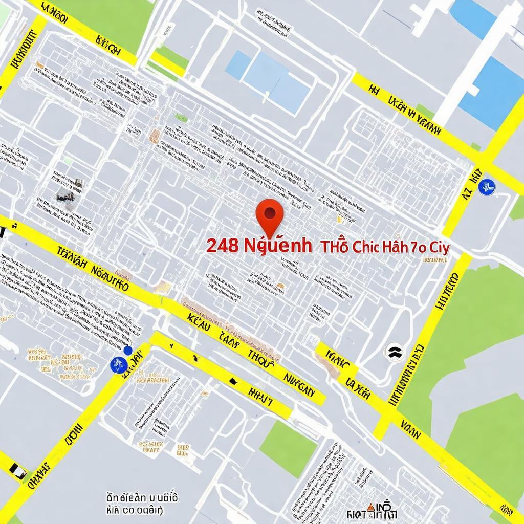 Bản đồ minh họa vị trí Nhà thuốc Pharmacity 248 Nguyễn Thị Thập trên tuyến đường chính